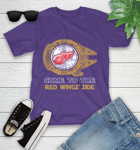 NHL Come To The Detroit Red Wings Wars Hockey Sports Youth T-Shirt 3