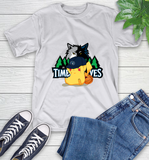 NBA Pikachu Basketball Sports Minnesota Timberwolves T-Shirt 12