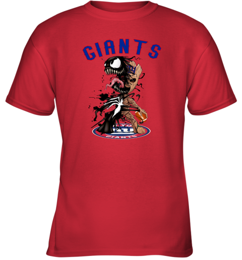 NFL New York Giants Football Venom Groot Guardians Of The Galaxy v8KDOQwqkSO youth t shirt 26 95 151514 front red