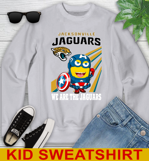 NFL Football Jacksonville Jaguars Captain America Marvel Avengers Minion Shirt Youth Sweatshirt 3