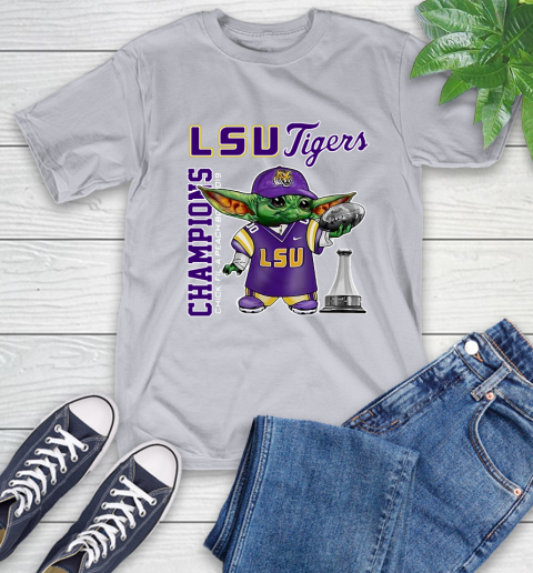 Baby Yoda LSU Tigers Champion Shirt 6