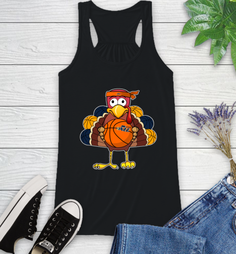 Utah Jazz Turkey thanksgiving day Racerback Tank 2