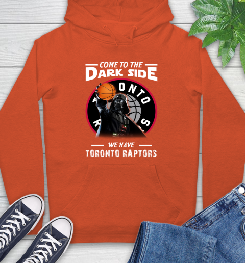 NBA Come To The Dark Side We Have Toronto Raptors Star Wars Darth Vader Basketball Hoodie 4