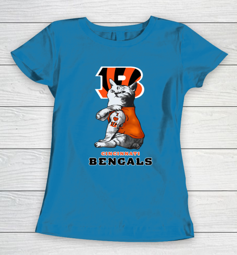 NFL Football My Cat Loves Cincinnati Bengals Women's T-Shirt 6