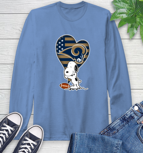 Los Angeles Rams NFL Football The Peanuts Movie Adorable Snoopy Long Sleeve T-Shirt 11
