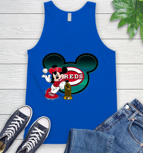 MLB Cincinnati Reds The Commissioner's Trophy Mickey Mouse Disney Tank Top 6 MLB Cincinnati Reds The Commissioner's Trophy Mickey Mouse Disney Tank Top - Image 6
