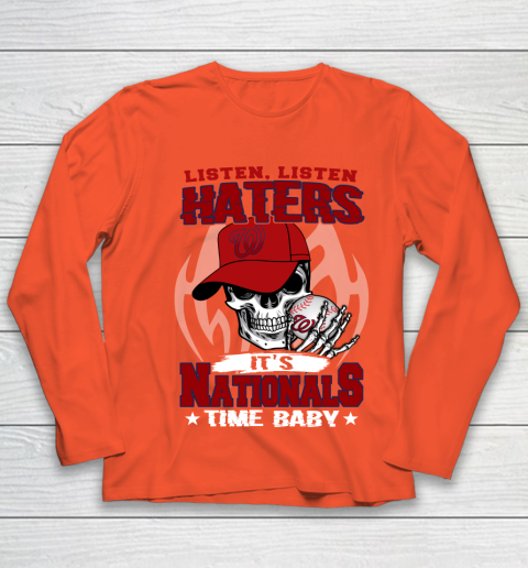 Listen Haters It is NATIONALS Time Baby MLB Youth Long Sleeve 3