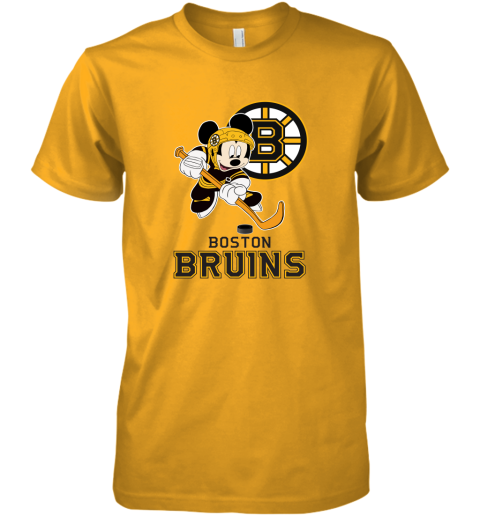 Nhl Hockey Mickey Mouse Team Boston Bruins Premium Men's T-Shirt