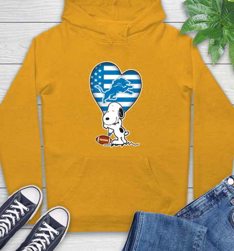 Detroit Lions NFL Football The Peanuts Movie Adorable Snoopy Hoodie 3