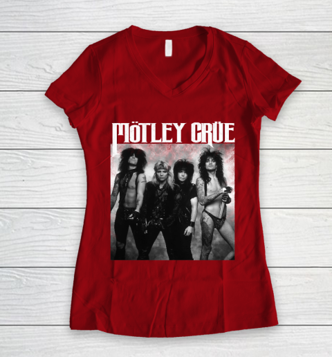 Motley Crue Perfect Crue Women's V-Neck T-Shirt 8