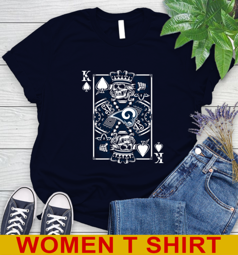 Los Angeles Rams NFL Football The King Of Spades Death Cards Shirt Women's T-Shirt 2