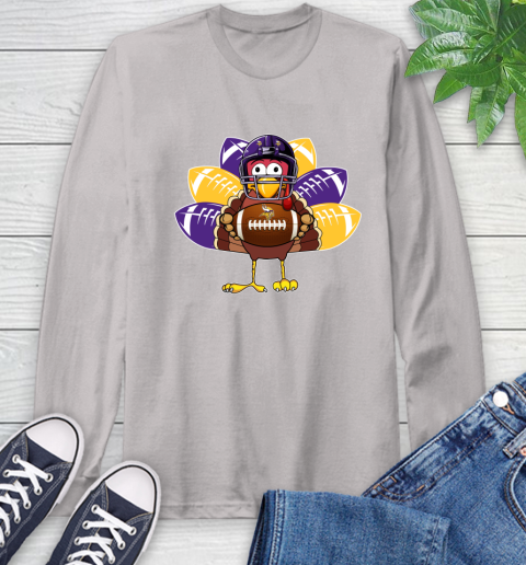 Minnesota Vikings Turkey Thanksgiving Day Long Sleeve T-Shirt 12