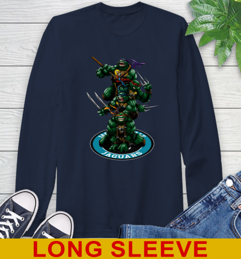 NFL Football Jacksonville Jaguars Teenage Mutant Ninja Turtles Shirt Long Sleeve T-Shirt 4