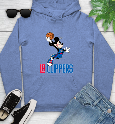 NBA Basketball LA Clippers Cheerful Mickey Mouse Shirt Youth Hoodie 11