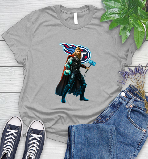 NFL Thor Avengers Endgame Football Tennessee Titans Women's T-Shirt 5