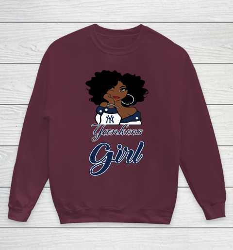 New York Yankeess Girl MLB Youth Sweatshirt 5