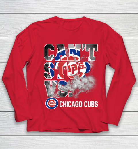 MLB Chicago Cubs Baseball Can't Stop Vs Chicago Cubs Youth Long Sleeve 8