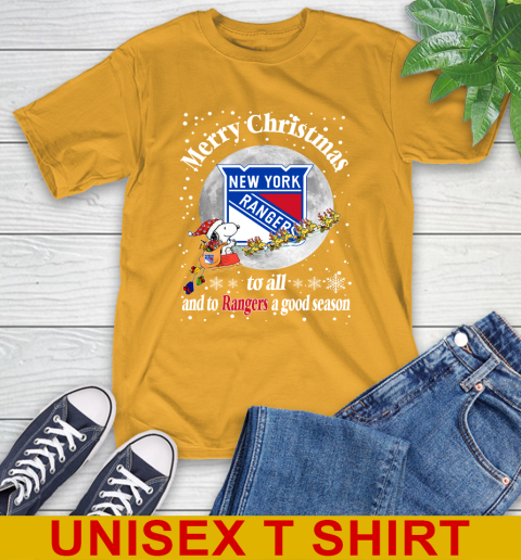New York Rangers Merry Christmas To All And To Rangers A Good Season NHL Hockey Sports T-Shirt 2