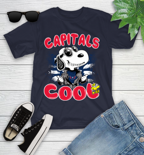 NHL Hockey Washington Capitals Cool Snoopy Shirt Youth T-Shirt 2