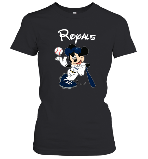 Baseball Mickey Team Kansas City Royals Women's T-Shirt 