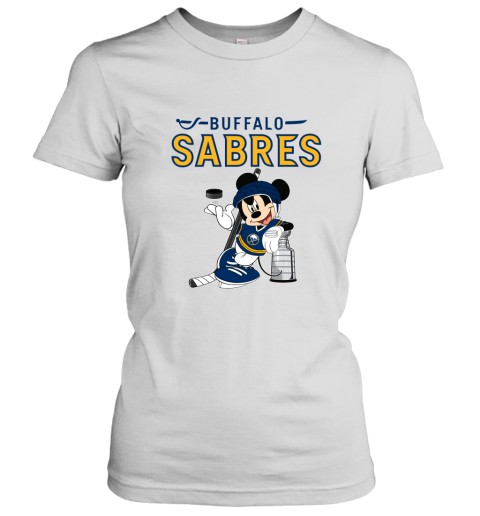 Mickey Buffalo Sabres With The Stanley Cup Hockey NHL Women's T-Shirt