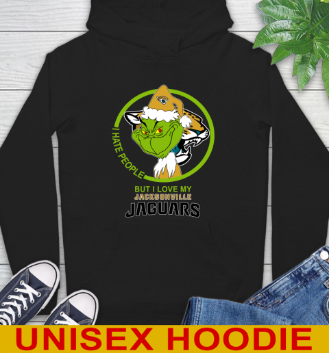Jacksonville Jaguars NFL Christmas Grinch I Hate People But I Love My Favorite Football Team Hoodie 2