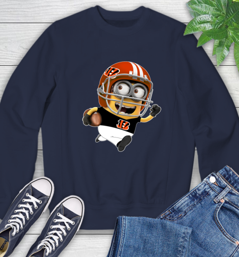NFL Cincinnati Bengals Minions Disney Football Sports Sweatshirt 3