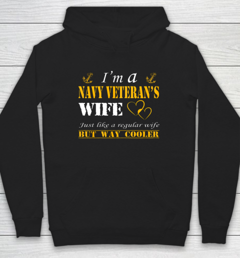 Womens I am a Navy veterans wife t shirt Navy veteran Hoodie