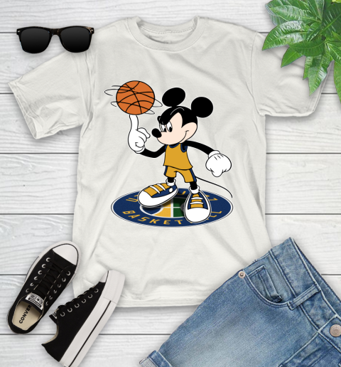 NBA Basketball Utah Jazz Cheerful Mickey Disney Shirt Youth T-Shirt 2