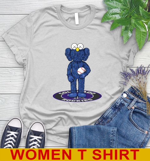MLB Baseball Colorado Rockies Kaws Bff Blue Figure Shirt Women's T-Shirt