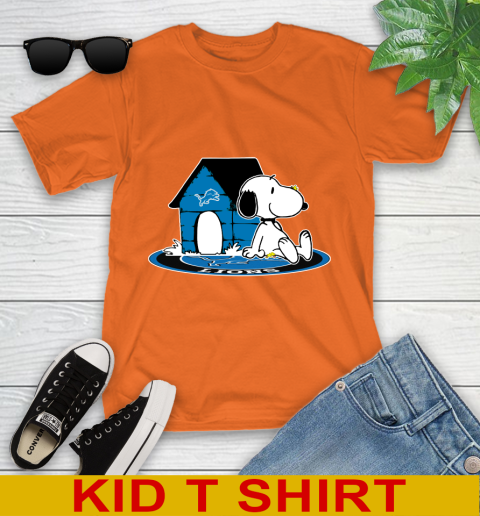 NFL Football Detroit Lions Snoopy The Peanuts Movie Shirt Youth T-Shirt 7