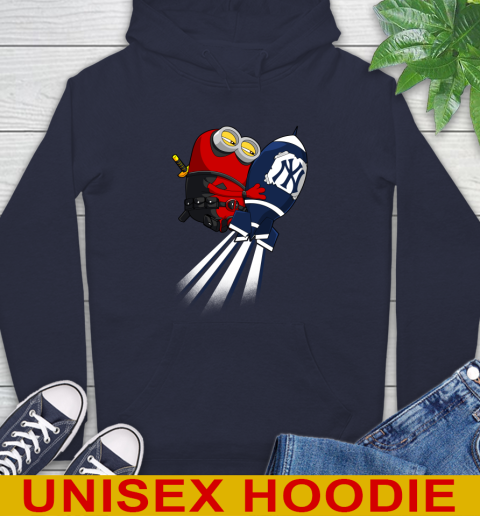 MLB Baseball New York Yankees Deadpool Minion Marvel Shirt Hoodie 3