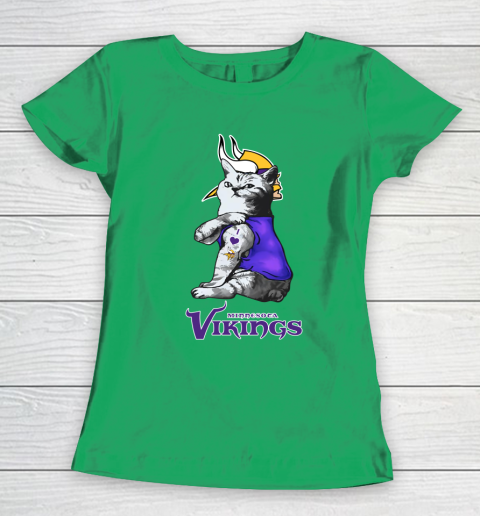 NFL Football My Cat Loves Minnesota Vikings Women's T-Shirt 5