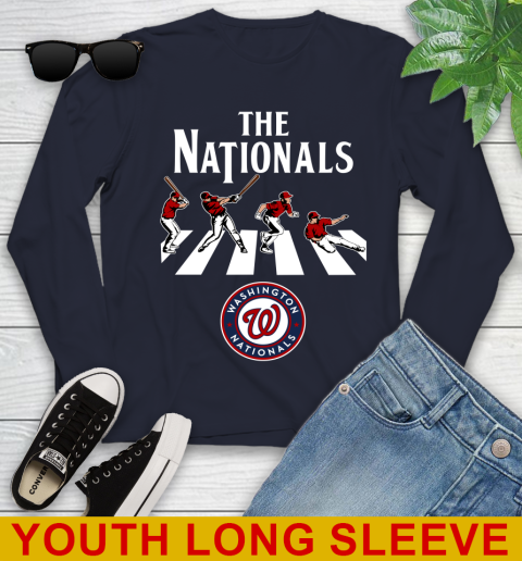 MLB Baseball Washington Nationals The Beatles Rock Band Shirt Youth Long Sleeve 2