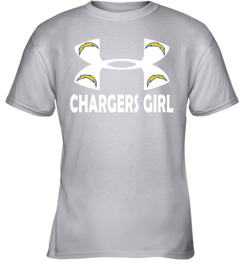 NFL Los Angeles Chargers Girl Under Armour Football Sports Ku8oZnmS4yG youth t shirt 26 95 151514 front sport grey