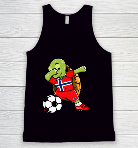Dabbing Turtle Norway Soccer Fans Jersey Norwegian Football Tank Top