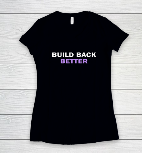 Build Back Better Women's V-Neck T-Shirt