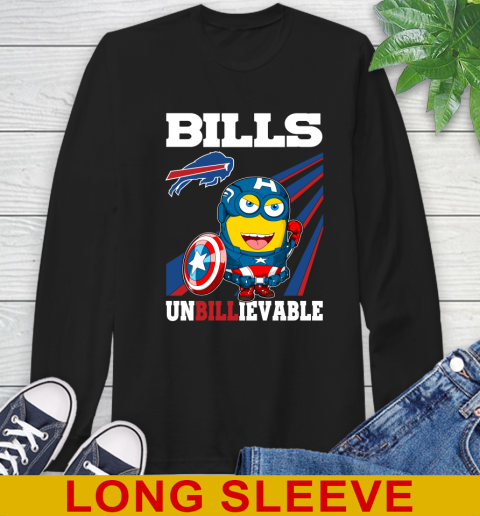 NFL Football Buffalo Bills Captain America Marvel Avengers Minion Shirt Long Sleeve T-Shirt