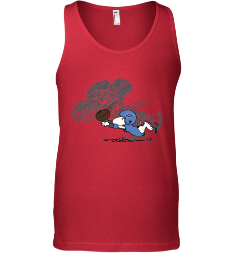 Tennessee Titans Snoopy Plays The Football Game facr tennessee titans snoopy plays the football game unisex tank 17 front red