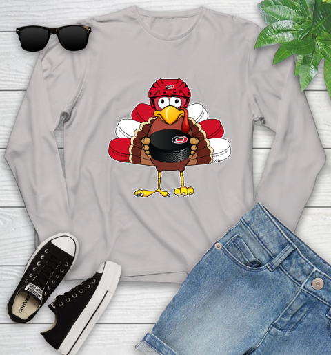 Carolina Hurricanes Turkey Thanksgiving Day Youth Long Sleeve 12
