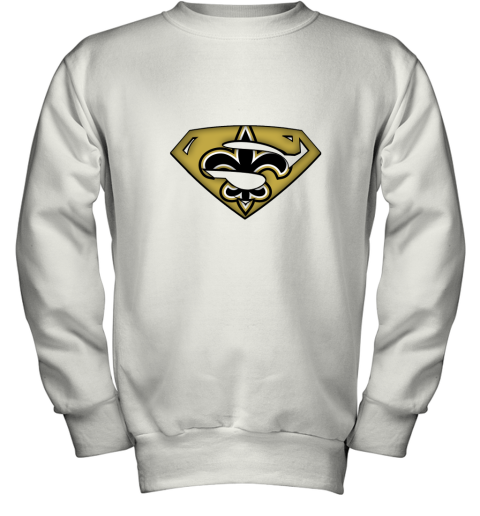 We Are Undefeatable New Orleans Saints x Superman NFL Youth Sweatshirt