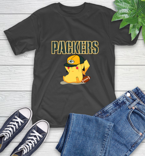 NFL Pikachu Football Sports Green Bay Packers T-Shirt 2