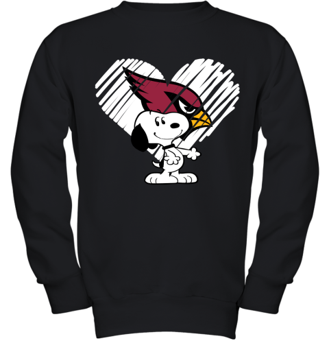 Happy Christmas With Arizona Cardinals Snoopy Youth Sweatshirt