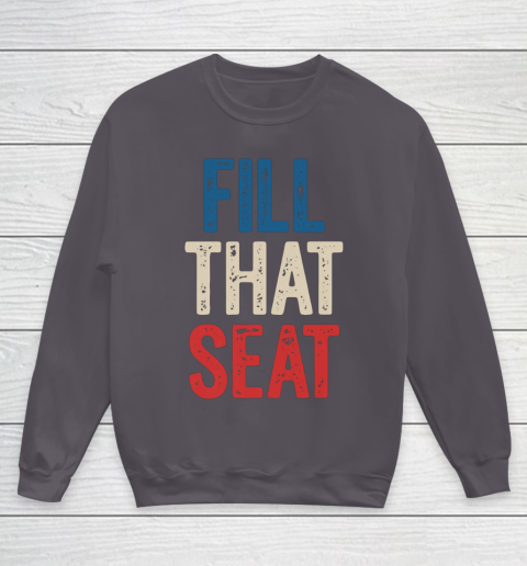 Fill That Seat Vintage North Carolina NC Fill The Seat Retro Youth Sweatshirt 5