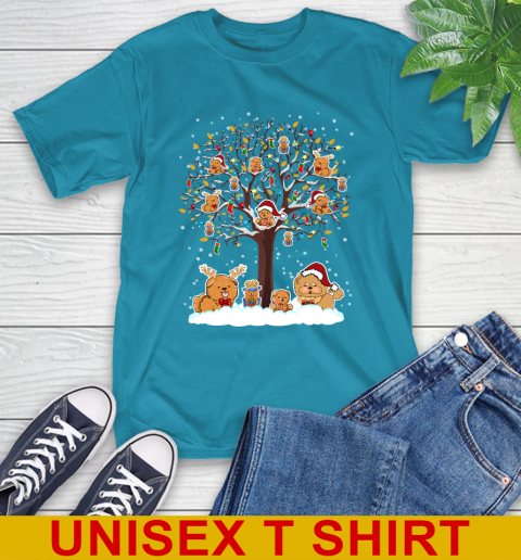 Chow Chow dog pet lover light christmas tree shirt 9