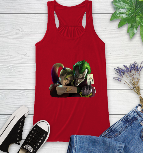 Anaheim Ducks NHL Hockey Joker Harley Quinn Suicide Squad Racerback Tank - Image 7