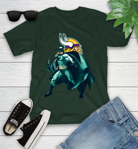 NFL Batman Football Sports Minnesota Vikings Youth T-Shirt 5