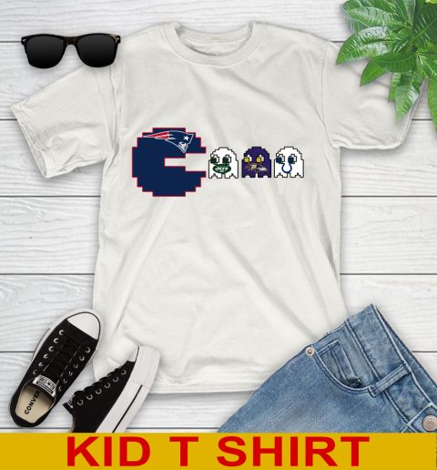 New England Patriots NFL Football Pac Man Champion Youth T-Shirt