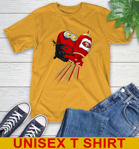 NFL Football San Francisco 49ers Deadpool Minion Marvel Shirt T-Shirt 2