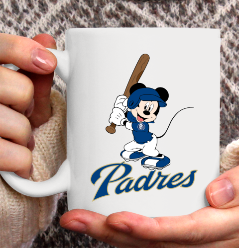 MLB Baseball San Diego Padres Cheerful Mickey Mouse Shirt Ceramic Mug 15oz 2